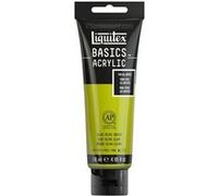Liquitex 8870064 Basics - Peinture acrylique, peinture artistique monopigmentée, résistante à la lumière, qualité archive, finition satinée, tube de 118 ml - Vert Olive Clair