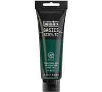 Liquitex 8870026 Basics - Peinture acrylique, peinture artistique monopigmentée, résistante à la lumière, qualité archive, finition satinée, tube de 118 ml - Vert Phtalocyanine