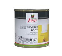 Peinture Acrylique Finition Mate 0,5L - Couleur Vanille - Surface entre 6 et 7 m² - Multi Supports - Sèche Rapidement - Peinture Murale - Utilisation Intérieur et Extérieur - Jafep
