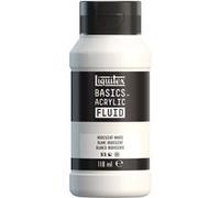 Liquitex Peinture acrylique Basics Fluid 8870418 – Fluide, séchage rapide – Blanc iridescent 118 ml