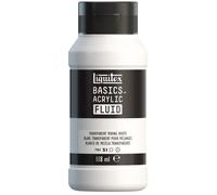 Liquitex Peinture acrylique fluide Basics Fluid 8870412 – Blanc transparent 118 ml, séchage rapide