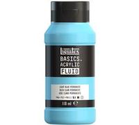 Liquitex 8870401 Basics Fluid - Peinture acrylique à consistance fluide, à séchage rapide, résistante à la lumière, imperméable, à base d'eau, Flacon de 118 ml, Bleu Clair Permanent