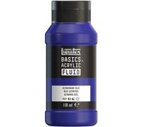 Liquitex 8870397 Basics Fluid - Peinture acrylique à consistance fluide, à séchage rapide, résistante à la lumière, imperméable, à base d'eau, Flacon de 118 ml, Bleu Outremer