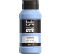 Liquitex 8870396 Basics Fluid - Peinture acrylique à consistance fluide, à séchage rapide, résistante à la lumière, imperméable, à base d'eau, Flacon de 118 ml, Violet Bleu Clair