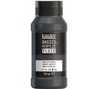 Liquitex 8870419 Basics Fluid - Peinture acrylique à consistance fluide, à séchage rapide, résistante à la lumière, imperméable, à base d'eau, Flacon de 118 ml, Graphite Iridescent