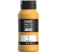 Liquitex Peinture acrylique Basics Fluid – Fluide, séchage rapide – 118 ml Or