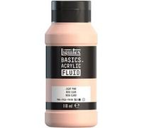 Liquitex 8870391 Basics Fluid - Peinture acrylique à consistance fluide, à séchage rapide, résistante à la lumière, imperméable, à base d'eau, Flacon de 118 ml, Rose Clair