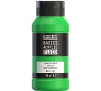 Liquitex 8870427 Basics Fluid - Peinture acrylique à consistance fluide, à séchage rapide, résistante à la lumière, imperméable, à base d'eau, Flacon de 118 ml, Vert Fluorescent