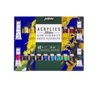 Peinture acrylique - Haut viscosité - Coffret 40 tubes 20ml + 1 pinceau - Pébéo Studio