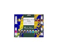 Peinture Acrylique - Haut Viscosité - Coffret 40 Tubes 20ml + 1 Pinceau - Pébéo Studio