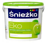 Peinture acrylique hypoallergénique blanche Śnieżka EKO pour murs et plafonds 5L