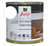 Peinture acrylique Jafep Satin White Pro 0,5 L satin