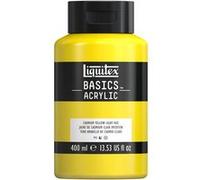 Liquitex 8870314 Basics - peinture acrylique, peinture artistique monopigmentée, résistante à la lumière, qualité archive, finition satinée, pot de 400 ml - Jaune De Cadmium Clair Imitation