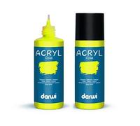 Peinture Acrylique - Jaune Foncé - Tous Supports - Opaque - Indélébile - Darwi - 80ml