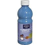Peinture acrylique lefranc bourgeois glossy fluide brillante indélébile multi-supports turquoise flacon 500ml