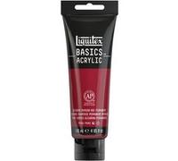 Liquitex 8870012 Basics - Peinture acrylique, peinture artistique monopigmentée, résistante à la lumière, qualité archive, finition satinée, tube de 118 ml - Teinte Alizarine Cramoisie