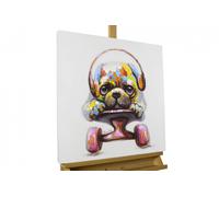 Peinture acrylique 'LONGBOARD LOVE' | Oeuvre peinte a la main | 60x60cm