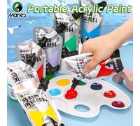 Peinture acrylique Marie's 100ml, couleurs assorties, imperméable, pigments pour bricolage artisanal, roche, bois, Pigments professionnels pour adultes, artistes Portrait Tone