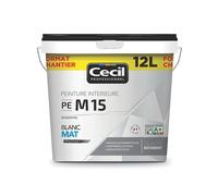Peinture acrylique mat blanche Cecil Professionnel PE M15 12L
