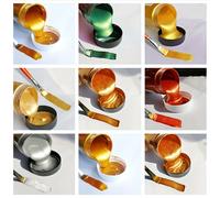 Peinture acrylique métallique dorée de 60ml, imperméable, non délavée pour la coloration des statues, vêtements à la main, Pigments de Graffiti peints Champagne golden