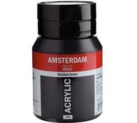 Peinture Acrylique - Noir de bougie - 702 - Amsterdam - Pot de 500ml Noir