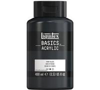 Liquitex - Peinture acrylique Basics 244 Noir d'ivoire - Monopigmentée, satinée - Pot 400 ml