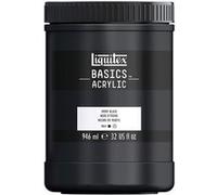 Liquitex 8870354 Basics - peinture acrylique, peinture artistique monopigmentée, résistante à la lumière, qualité archive, finition satinée, Noir Ivoire, Pot 946ml