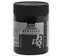 Peinture acrylique - Noir Ivoire imitation - Pébéo Studio - Pot de 500ml Noir
