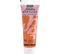 Peinture acrylique - Orange jaune iridescent - 353 - Pébéo Studio - Tube de 250