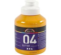 Peinture acrylique pailletée pour enfants - Jaune chaud, 500ml