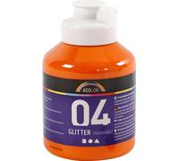 Peinture acrylique Paillettes pour enfants - Orange, 500ml