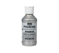 Pébéo Pouring Expériences-Peinture Acrylique Pré-mélangée Prête à l'emploi-Idéal pour Fluid Art, Argent, 118 ml (Lot de 1)