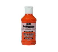 Pébéo Peinture acrylique Pouring Expériences – Pré-mélangée, Prête à l'emploi – Orange 118 ml