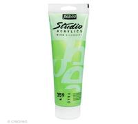 Peinture Acrylique Pébéo Studio - High Vicosity - 250 Ml Dyna Vert Jaune Iridescent