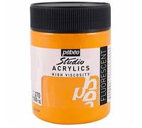 Peinture acrylique - PEBEO - Studio High Viscosity - 500 ml - Orange Fluo - Finition Mat