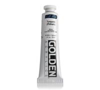 Peinture acrylique professionnelle Heavy Body de GOLDEN Turquoise (Phtalo) en tube de 60 ml, transparente