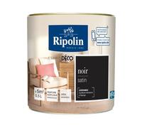 Peinture acrylique Ripolin ESPRIT DECO monocouche satin 0L5 noir