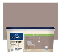 Peinture acrylique Ripolin ESPRIT DECO monocouche satin 2.5 L taupe