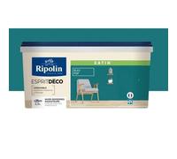 Peinture acrylique Ripolin ESPRIT DECO monocouche satin 2L5 bleu pop