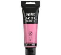 Liquitex 8870078 Basics - Peinture acrylique, peinture artistique monopigmentée, résistante à la lumière, qualité archive, finition satinée, tube de 118 ml - Rose