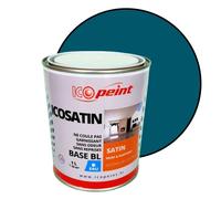 Peinture Acrylique Satin Lessivable 1L - ICOSATIN RAL 5009 Bleu azur