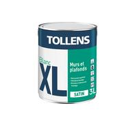 Peinture acrylique satinée blanche Tollens 3 litres