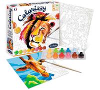 Sentosphère Peinture acrylique Colorizzy Savane – Peinture à numéro pour jeunes artistes, Dès 8 ans