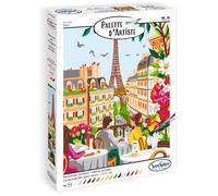Peinture acrylique - SENTOSPHERE - Palette D'artiste - Paris - Peinture à numéro pour adulte - Tableau en carte toilée