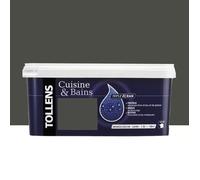 Peinture acrylique TOLLENS 'Cuisine & Bains Triple Ecran' Bois brûlé 1,5 L