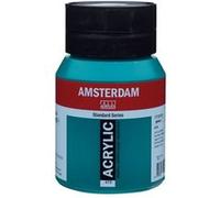 Peinture Acrylique - Vert phtalo - 675 - Amsterdam - Pot de 500ml Vert