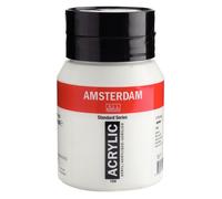 Peinture acrylique - ZINC - Amsterdam - 500ml - Blanc - Haute résistance à la lumière