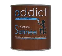 Peinture - Addict - Acrylique Satinée - 0,5 l - Taupe - Intérieur