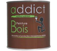 Peinture - ADDICT - Bois Addict - Blanc - Rendement 6 m² - Contenance 0,5 l