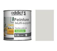 Peinture - ADDICT - Gris cendre - Satiné - Acrylique - Multi-supports 0.5L